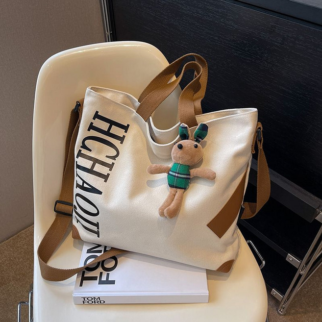 여성 캐주얼 캔버스백숄더백 대용량 핸드백 가방스트랩 포함 FBB-009