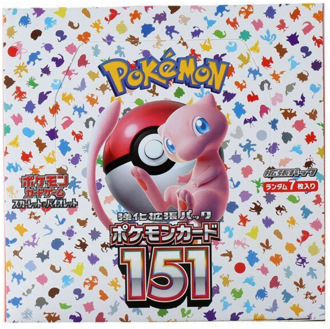 神奇寶貝 PTCG 朱紫系列 Scarlet 151 收藏卡牌 (英文/法文/西班牙文), 1個, 日語151/整盒/20包【7張/包】盲盒/國內印刷/祖國版/非正版