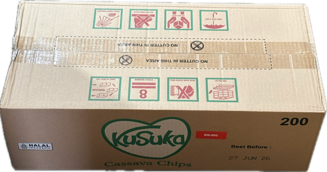 쿠수카 카사바칩 발라도 200g x 10개 KUSUKA CASSAVA CHIPS BALADO 200g x 10ea, 180g
