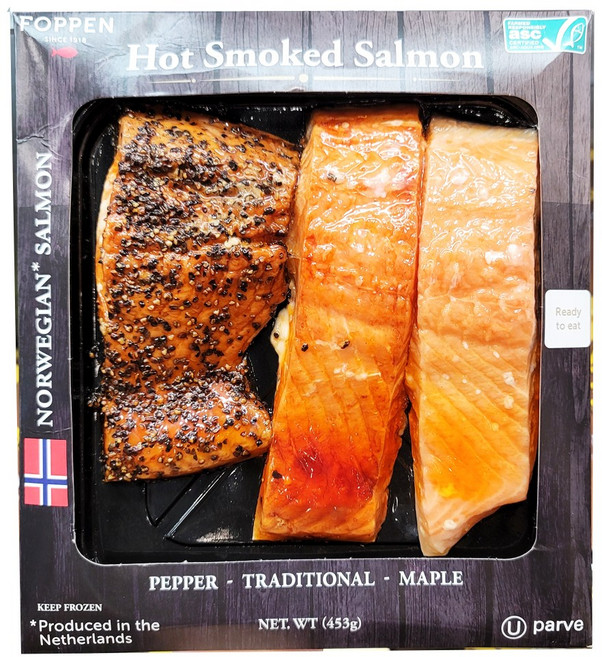 포펜 연어스테이크 트리오 / foppen 훈제연어 스테이크 453g, 1개