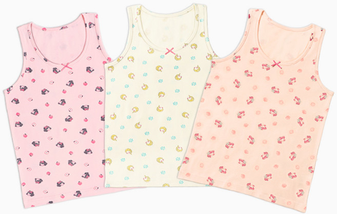 멜리스 CM프린세스 여아용 런닝3종세트 코트모달스판 유아동 주니어 속옷