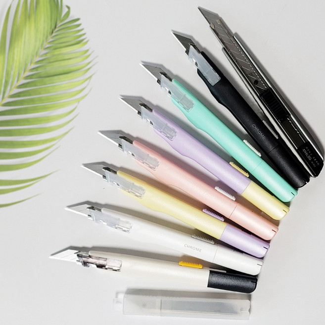 디자인 아트칼 재단칼 건담 공예 프라모델 아날로그 크롬 커터 칼 날 오리지널 블랙 화이트 핑크 컷터칼, 크롬커너 오리지널