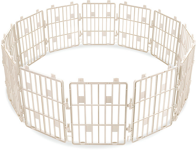 푸르미 매직펜스 12단 분리형 울타리, 베이지, 1세트