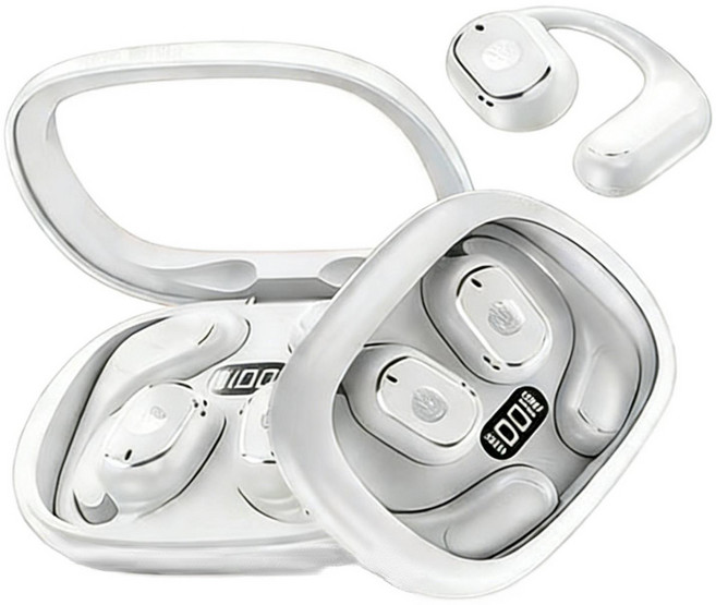DBL 耳掛式藍芽耳機 Q30 - 6個月保固, 【白色】HIFI+降噪+環繞音+電量數顯, CCAP24LP4770T6