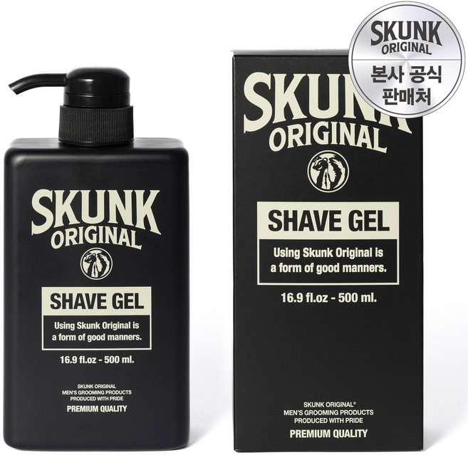 스컹크 오리지날 저자극 바버샵 클리어 쉐이브젤 대용량 - 시트러스 & 허브 500ml, 1개, 500L