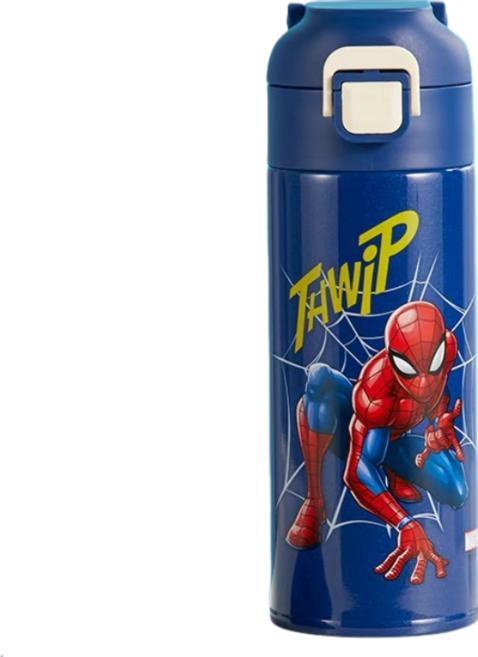 디즈니 정품 캐릭터 스텐 원터치 텀블러 스파이더맨 겨울왕국 엘사 미키 소피아 텀블러 물병 보온병 400ml 500ml+Lin Lin Co. Ltd. 스마트톡