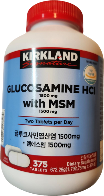 커클랜드시그니춰 글루코사민HCI + 엠에스엠, 1개, 375정