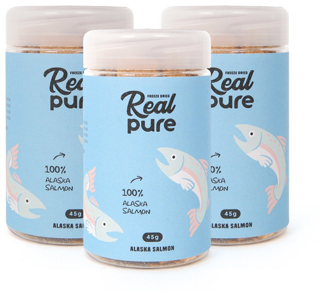 리얼퓨어FD 동결건조 고양이 간식 큐브 45g, 연어, 3개