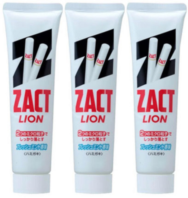 신 작크 치약150gX 3개 LION ZACT, 150g