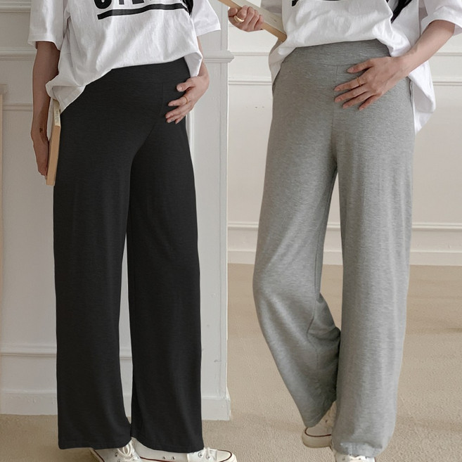 수맘 수엠W 자체제작 임산부 모달 통바지 산후조리원바지 2개 AX18 모달임부통바지