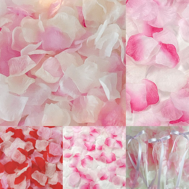 행사용 꽃잎 컨페티 대용량 600p, 레드