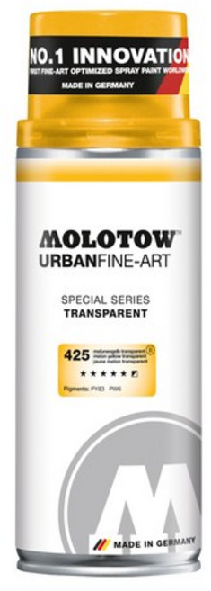 모로토우 fine-art 아크릴 스프레이 페인트 48색 스페셜 시리즈, 425 melon yellow transparent