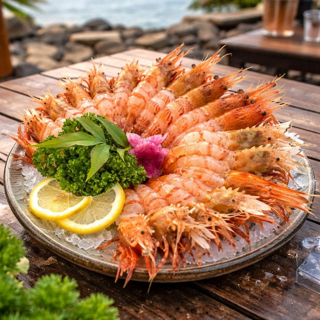 국내산 제철 활 독도새우 꽃새우 (20~30미) 동해 자연산 도화새우 산지직송, 1세트, 500g