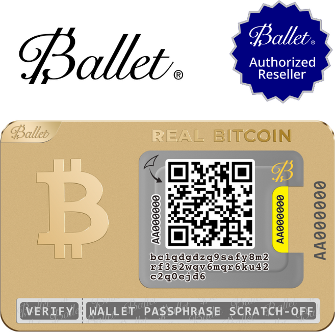 발렛월렛 리얼 카드형 콜드월렛 비트코인 지갑 BTC 골드 1개