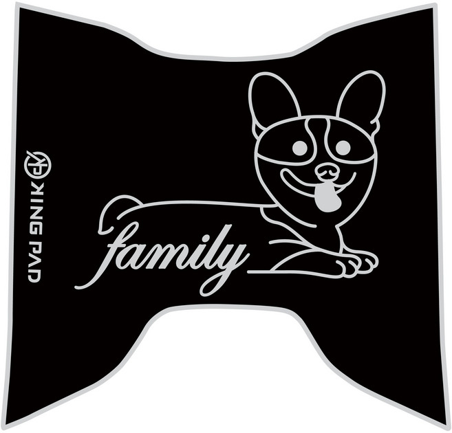 KING PAD VINOORA 125 機車腳踏墊 小小兵 止滑腳踏墊 立體造型腳踏墊, 柯基H58(淡灰)XS