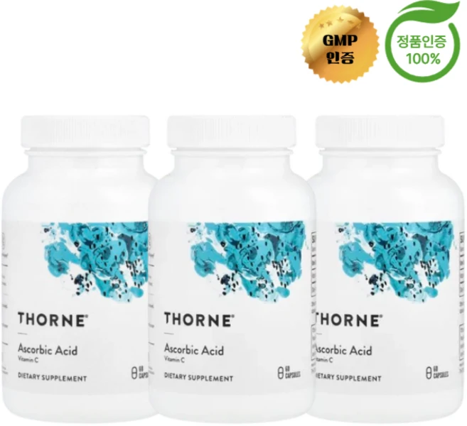 쏜리서치 아스코르브산 비타민 C (1000mg) 60 캡슐 x 3, 3개, 60정 - 쿠팡