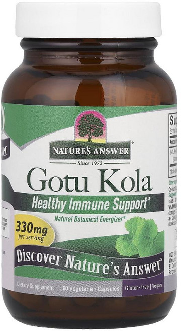 네이처스앤서 고투콜라 Gotu Kola 330mg 베지캡슐 60정 2025. 6. 14, 1개
