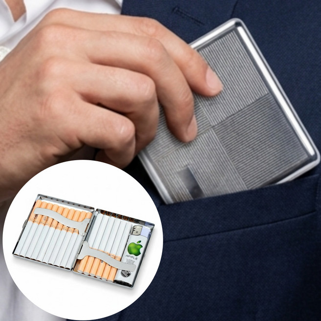 뮤젠트 메탈 원터치 담배보관함 케이스 파우치