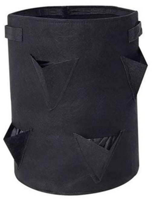 식물 재배 화분 통기성 다용도 수직 베란다 원예용 용품 텃밭 옥상 모종 텃밭용 다육 씨앗 허브 키트 실내, 블랙, 중형