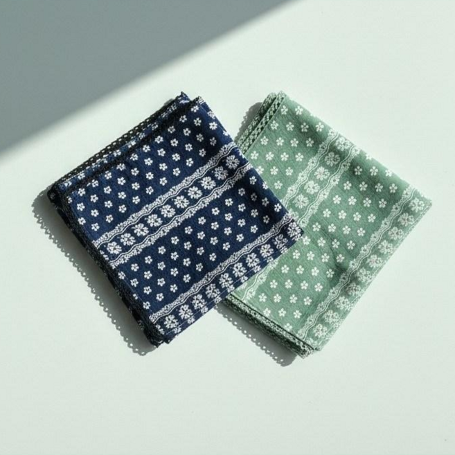 인디픽스 면100% 스카프 2p 순면 대형 손수건 70*70