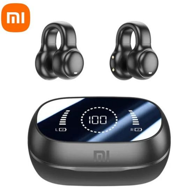 소리증폭기 음성 증폭기 난청보청기 샤오미 M47 블루투스 5.3 이어폰 무선 골전도 헤드셋 노이즈 캔슬링 HiFI 스테레오 사운드 스포츠 이어버드, [01] Black, 1개