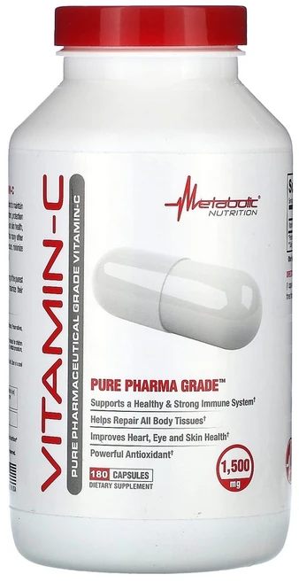 메타볼릭 뉴트리션 비타민C 1 500mg 캡슐 180정, 1개 - 쿠팡