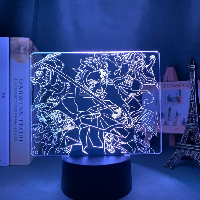 귀멸의칼날 무드등 피규어 LED조명 장식품 귀칼 아크릴무드등 인테리어 장식 탁상용, 24. YD-3414