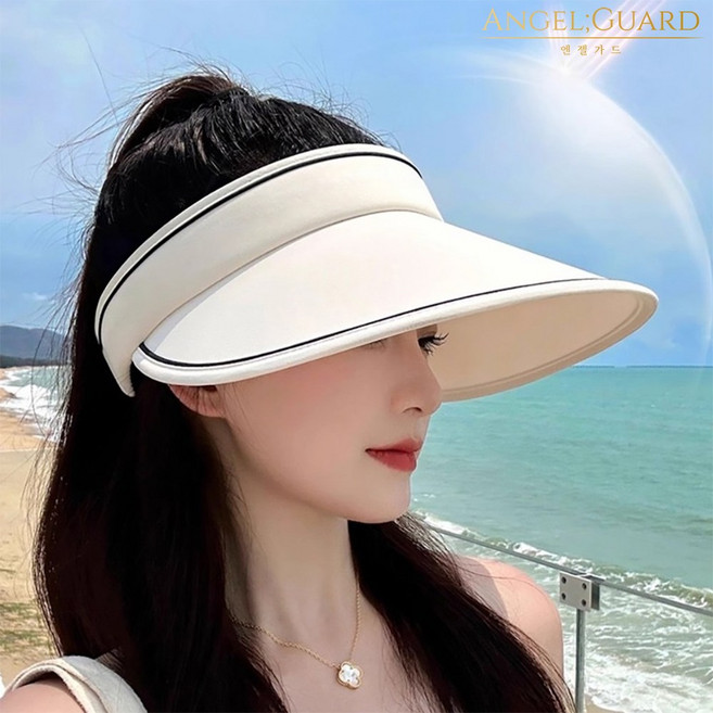 1+1 UV자외선차단 여름 돌돌이 썬캡 햇빛가리개 와이드 모자 여성 골프 썬바이저 보닛햇 버킷햇 여자