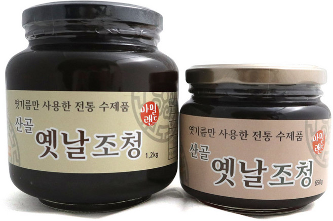 수제 전통 쌀 조청(650g 1.2kg)_가마솥에 엿기름과 곡물로만 고아만든_바른먹거리 안전먹거리 꿀 요리용 꿀 강원도 정선 마밀랜드 조청, 650g, 1개