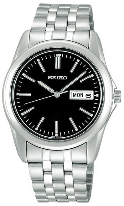 Seiko 精工 男款簡約時尚石英不鏽鋼手錶 SCXC013