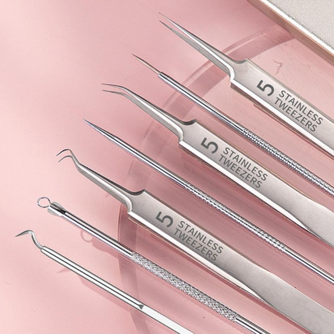 8종 제거기 짜는기구 여드름압출기 블랙헤드 피지핀셋, 1개, 상세페이지 참조