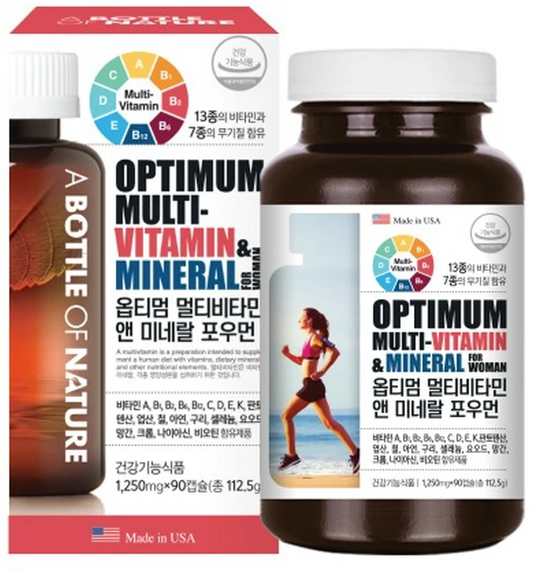 어바틀 옵티멈 멀티비타민 앤 미네랄 포우먼 90캡슐, 1개, 90회분 - 쿠팡