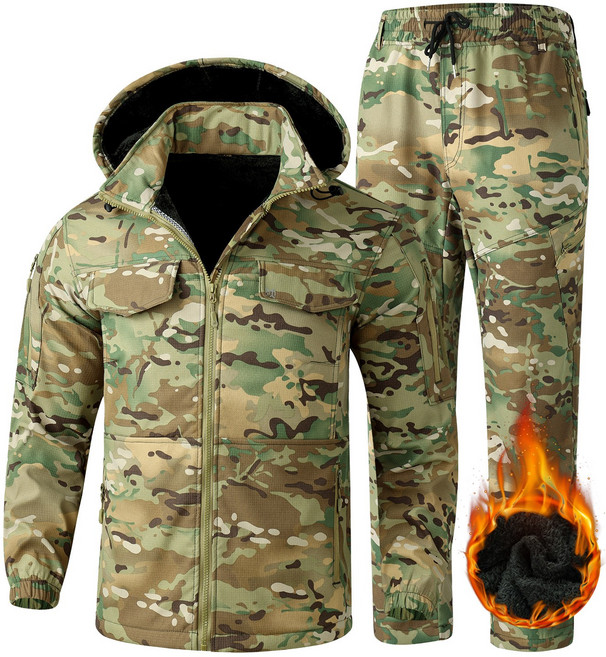 [ANYOU] 봄철 남성 방풍 방수 보온 상하 세트 복 웜 아웃도어 카무플라주세트 작업복