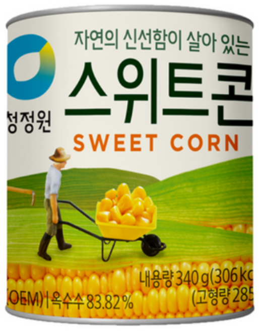 청정원 스위트콘 통조림, 340g, 15개