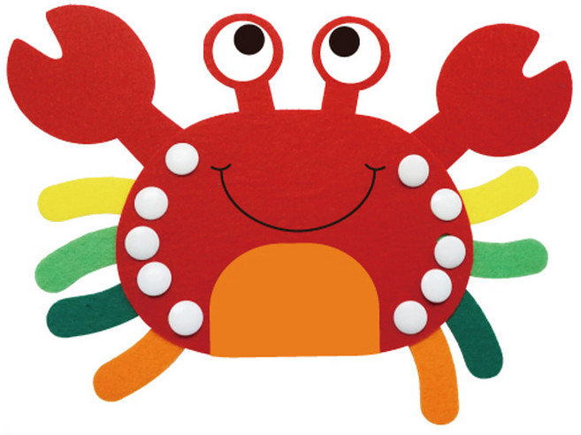 펠트 조립교구-꽃게 (바다류)