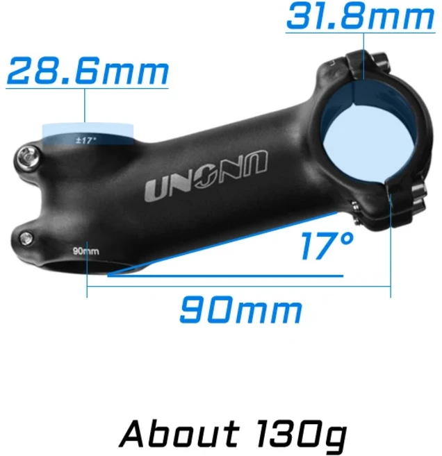 새로운 JEDA 실버 탄소 도로 70 부품 17 31 줄기 각도 MTB 17도 130MM 산악 자전거, 13 17 Degree 90mm, 17 degr 90mm, 1개