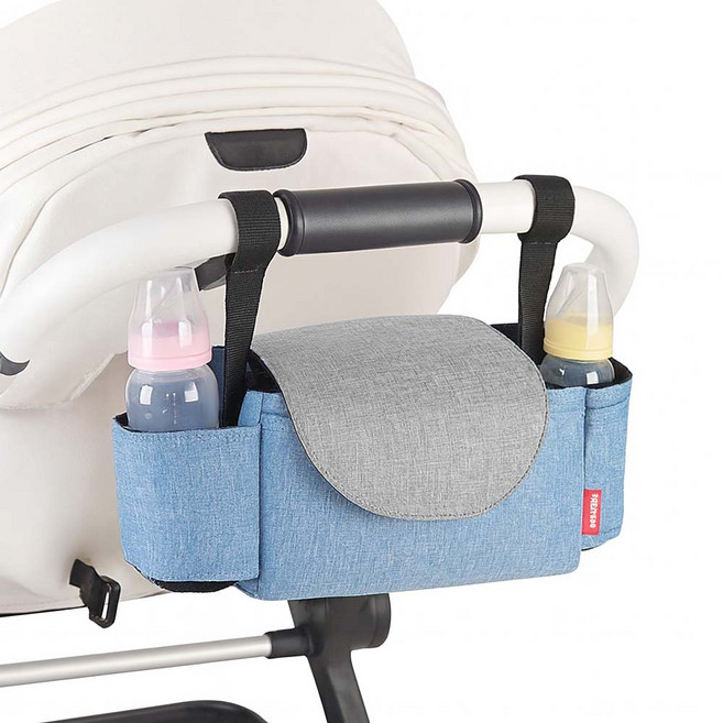 마켓제이영 심플디자인 넉넉한수납 생활방수 유모차 정리가방, 1개, 블루