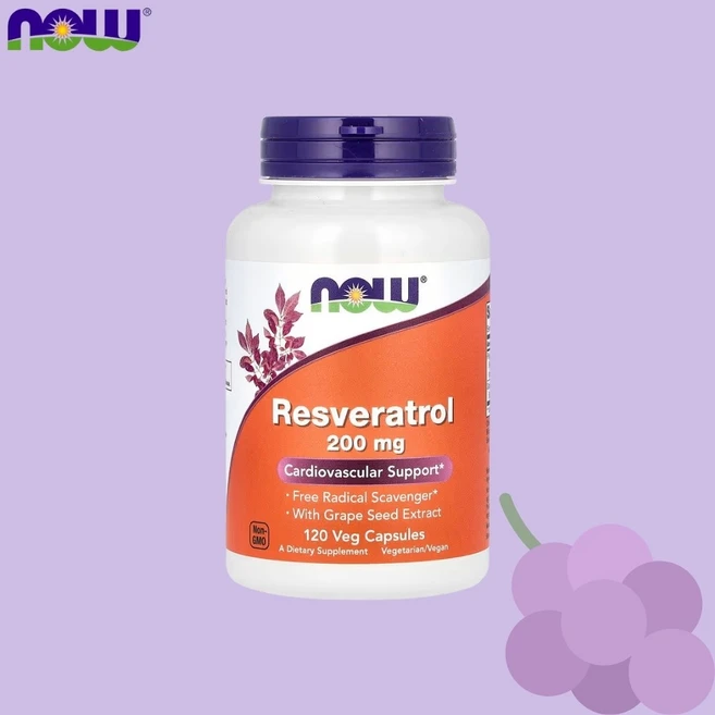 나우푸드 레스베라트롤 200 mg 120정, 1개 - 쿠팡