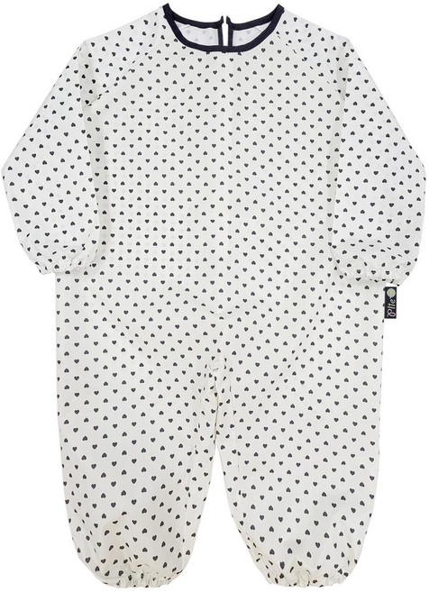 유아동 전신미술가운 일반형, 크림곤색하트