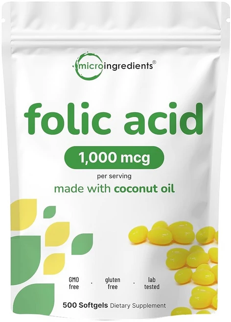 엽산 1 000mcg 오일 소프트젤 500개 (1mg) | 필수 산전 ( B9) 1 667mcg DFE - 쿠팡