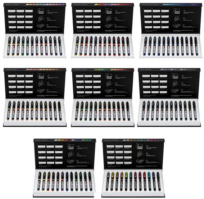 리얼 브러쉬 12색 세트 피크먼트 메탈릭 마커모양 페인트브러쉬, 1개, 네이처컬러 12색 GKS33C3