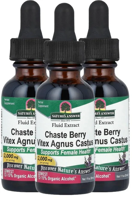 네이처스앤서 바이텍스 체이스트베리 추출물 2000mg 30ml 3개 Vitex - 쿠팡