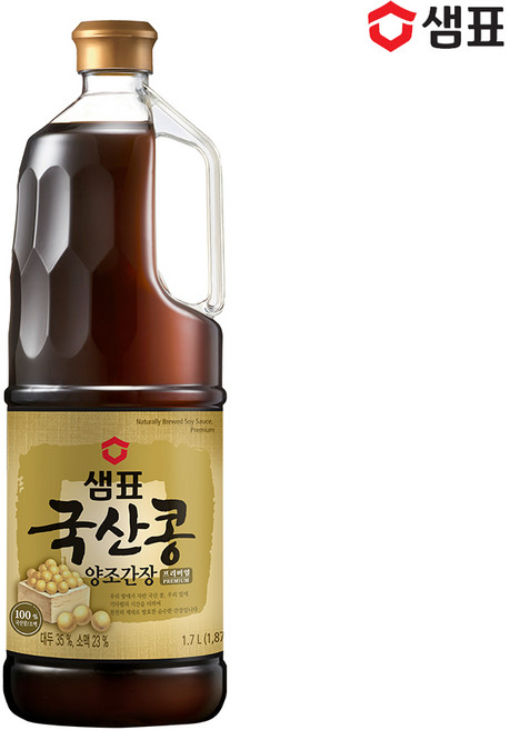 샘표 국산콩 양조간장 프리미엄, 1.7L, 3개