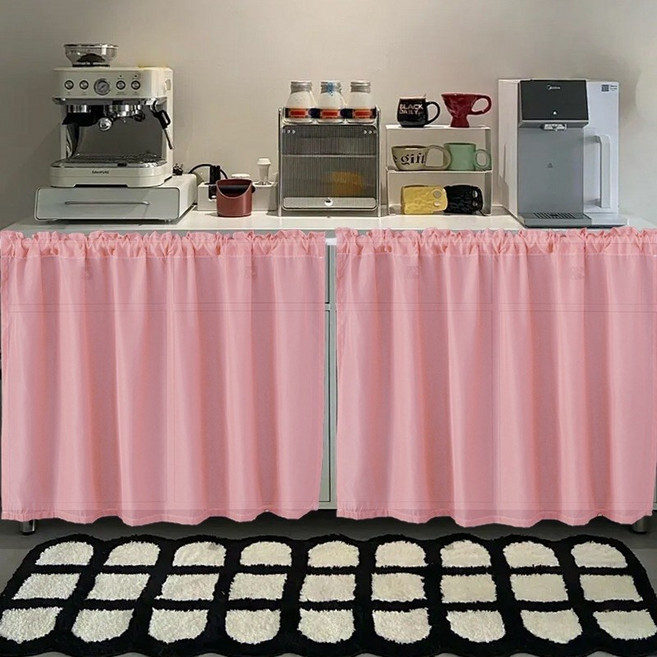 방수 스크래치에 강한 시폰 작은 커튼 다용도 반커튼 압축봉 미포함