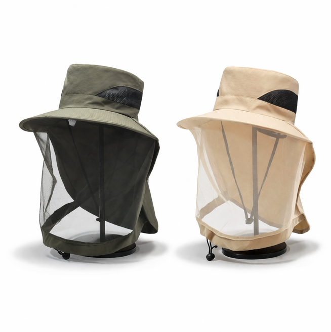 아르테리에 사이즈조절 챙넓은 벌레차단 방충 모자 2개입