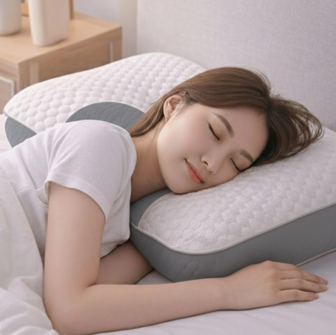 마이슬립 일자목 숙면 경추베개, 1개, 화이트