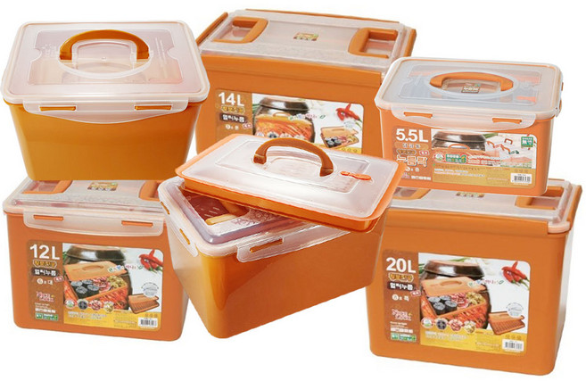 황토 진공누름통 김치통 밀폐용기 누름독 진공항아리, 10L, 1개