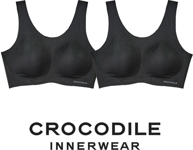 [크로커다일] 소프트핏 쉘론 U넥 패드일체형 브라2종 블랙 CDWBR5M04_2