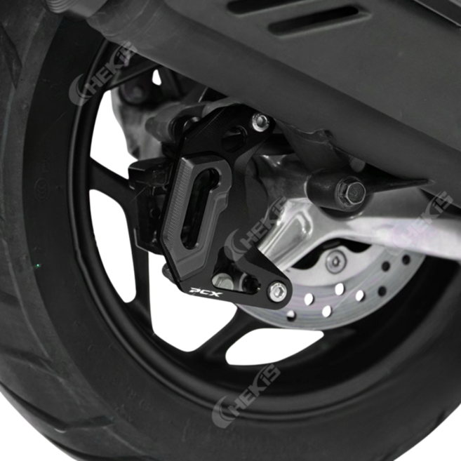 CHEKIS PCX 캘리퍼가드 리어 뒤쪽 디스크보호 리어휠가드, 1개, 블랙