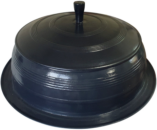 녹나지 않는 대형 세라믹 통주물 가마솥 국산, 블랙, 1개, 50cm